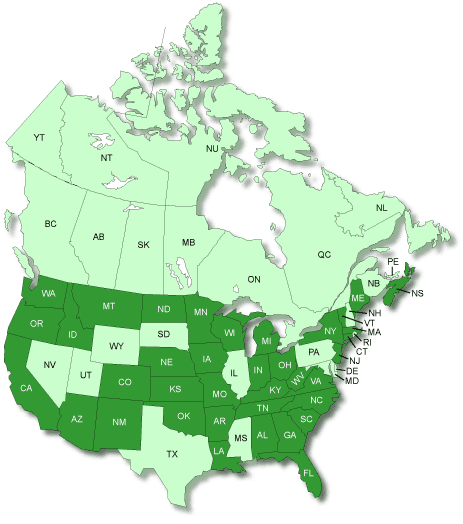 map of us states and canadian provinces. Map of the US States and
